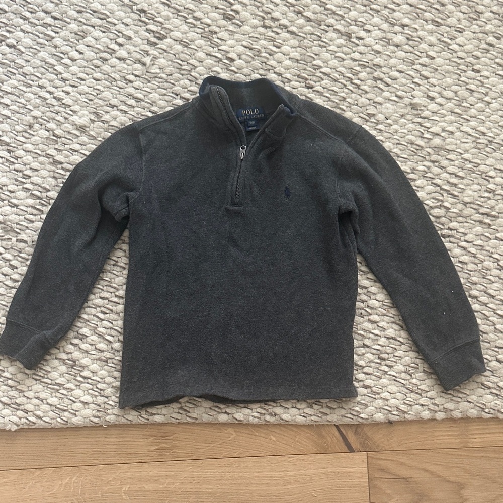 Polo by Ralph Lauren Men's Charcoal Zip-Up Sweater 8